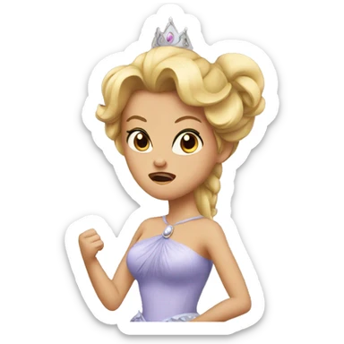princess angry sticker