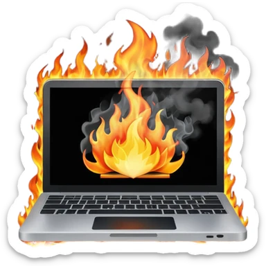 malwarebytes burning laptop sticker