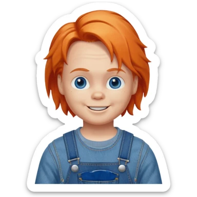 Quiero que me crees un emoji de Chucky sticker