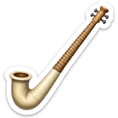 prehistoric musical instrument sticker