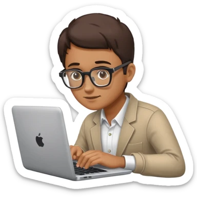 A person typing/creating content/art/influence/communicator/storyteller  sticker