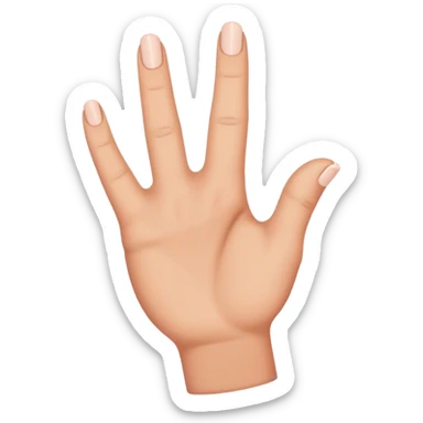A ledt hand making an L-shape sticker