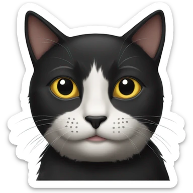 Black cat sticker