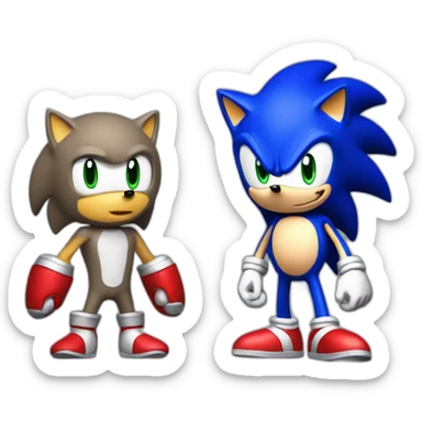 Sonic and his sidekick sticker