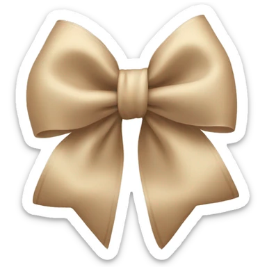 Beige bow sticker