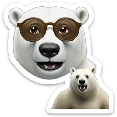 Desmond Tutu being racist to a polar bear sticker