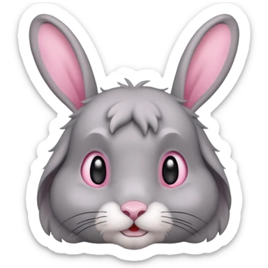 gray rabbit sticker