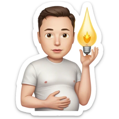 Elon musk pregnant  sticker