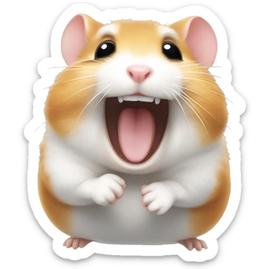 Hamster laughing out loud  sticker