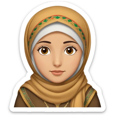 kurdish girl hijab wear kurdish dressing  sticker