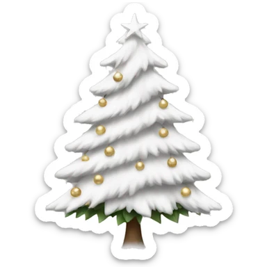A white feminine Christmas tree sticker