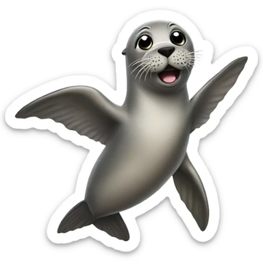 Seal flying sticker