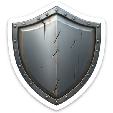 Shield with scratch marks sticker