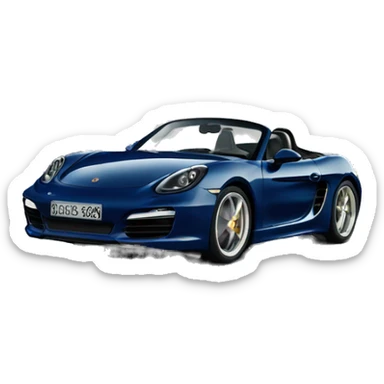 porsche 981 boxster dark blue  sticker