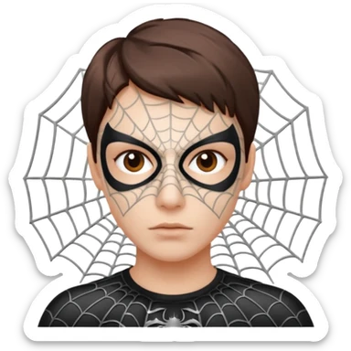 spider make net in face sticker
