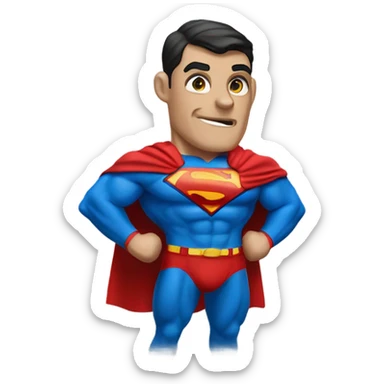 Red eyed Superman  sticker