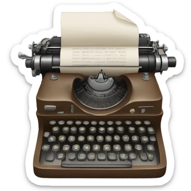 Type writer sticker