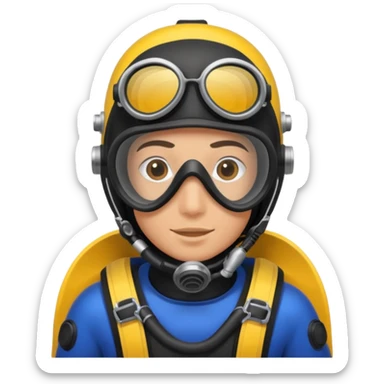 scuba diver sticker