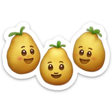 Patatas felices de colores sticker