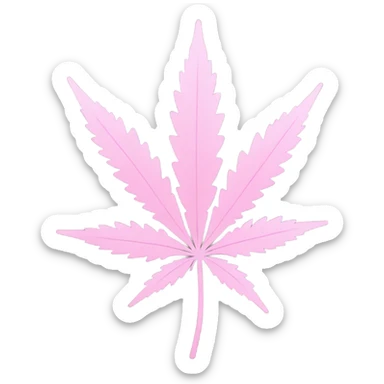 light pink cannabis  sticker