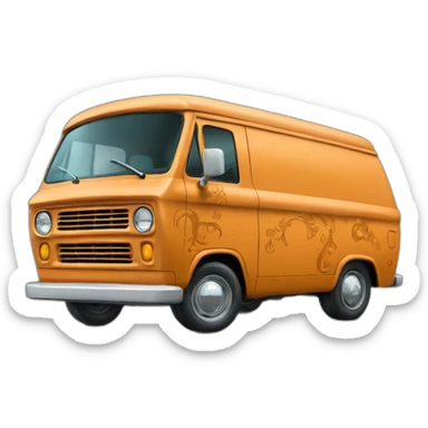 Scooby doo cartoon van sticker