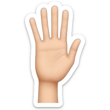 Fingers showing small amount sticker