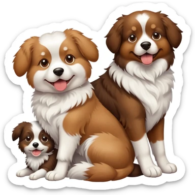 Dog on a dog on a dog sticker