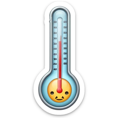 sick thermometer sticker