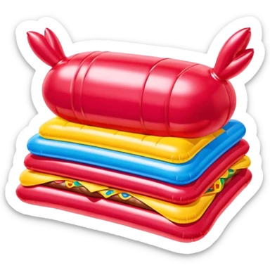  paris SPAM meat jeff koons style inflatable sculpture art painting  sticker