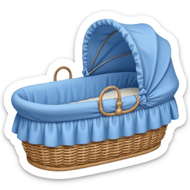 blue baby bassinet sticker
