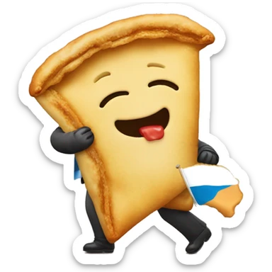 un mono de argentina comiendo empanada sticker