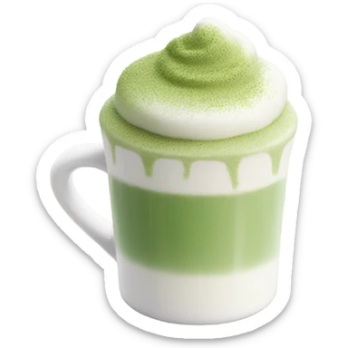 Matcha latte sticker