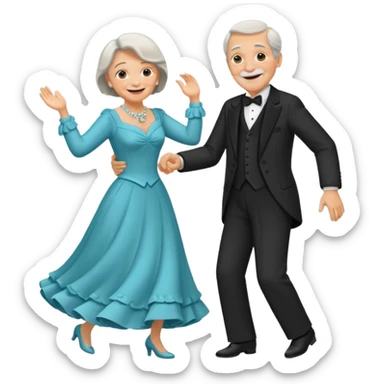 old people Waltz sticker