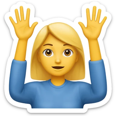 emoji with sassy face, hands up to not be accused just judging sticker