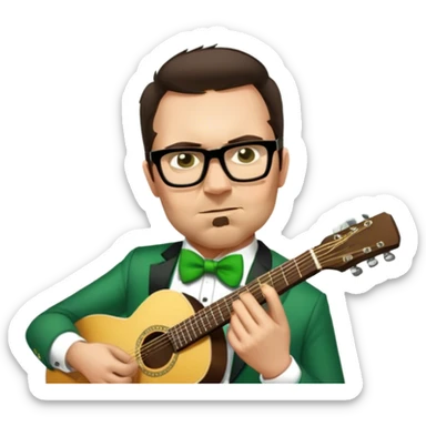 Leprechaun Guitarist sticker