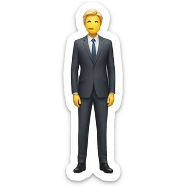 a man in a nice suit bowing sticker