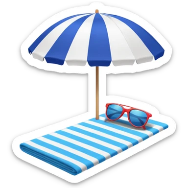 
beach vacation equipment sticker