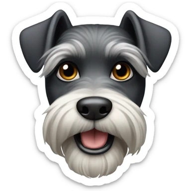 toothless miniature schnauzer  sticker