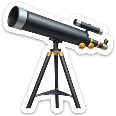 A telescope aimed 90 degrees sticker