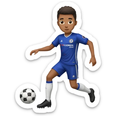Black chelsea fc player shooting sticker