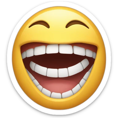 mouth open eyes wide tearing up sticker