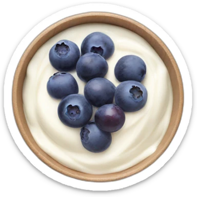yoghurt bowl with grapes and blueberries sticker