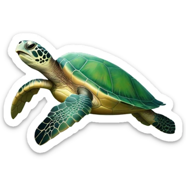 Iridescent sea turtle sticker