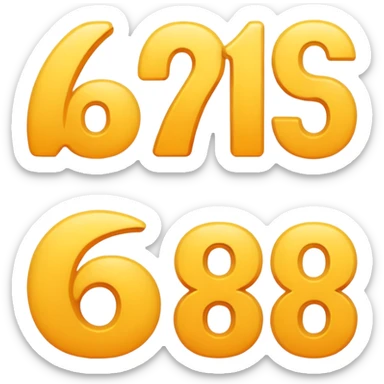 Create 6 7 numbers  sticker