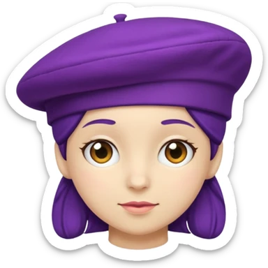 a purple berret sticker