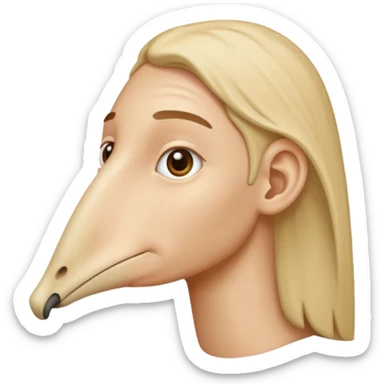 long nose, side view sticker