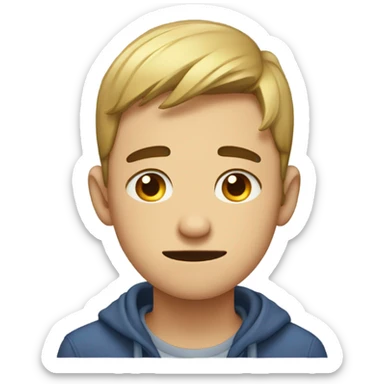 20 yr old boy very sad crying hug sticker