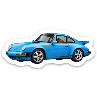 Blue Porsche  sticker