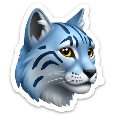 A blue lynx sticker