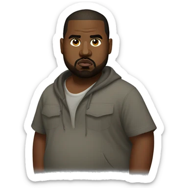 fat kanye west sticker